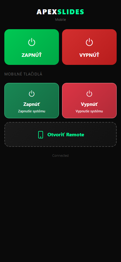 ApexSlides Mobile panel